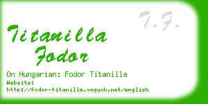titanilla fodor business card